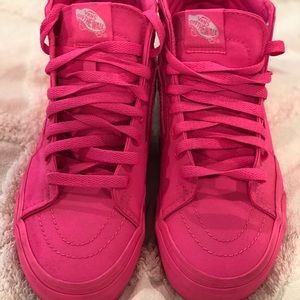 Hot Pink Hightop Vans. Size 7.5.